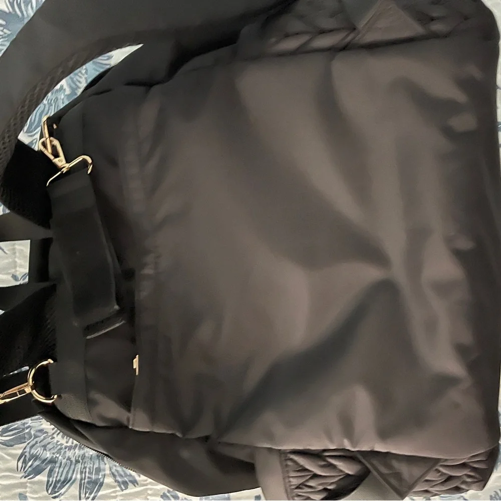 Elegant Black Baby Bag with Pom Pom